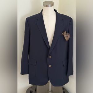 Arnold Palmer Navy 2 Button Dress Jacket SZ.  46 Lose Button last pic